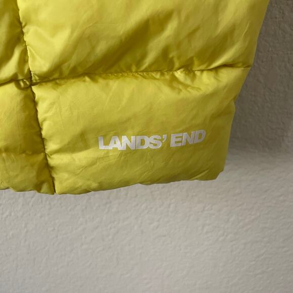 Lands End Vest Womens 2X Yellow Puffer Quilted Down Feathers Outdoor Lightweight - Picture 9 of 12